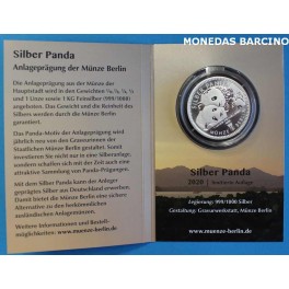 2020 - ALEMANIA  - 1 ONZA PLATA - OSO PANDA - BERLIN  BLISTER 