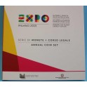 2015 - ITALIA -  EUROS - EXPO - MILANO -COIN SET-monedasbaricino