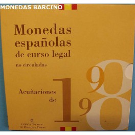 1998 -  ESPAÑA -  PESETAS - 8 MONEDAS - CARTERITA-monedasbarcino