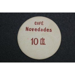 1937 - BARCELONA -  CAFE NOVEDADES  - 10 CENTIMOS -BILLETE PAPEL MONEDA