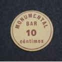 1937 - BARCELONA -  GRACIA - BAR MONUMENTAL - 10 CENTIMOS -BILLETE PAPEL MONEDA