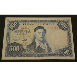 1954 - ESPAÑA - 500 PESETA - ZULOAGA -  BILLETE  ESTADO ESPAÑOL