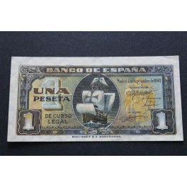 1940 - ESPAÑA - 1 PESETA - SANTA MARIA - BILLETE