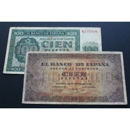 1936- 1938 - ESPAÑA - 100 PESETA - BURGOS - BILLETE ESTADO ESPAÑOL