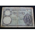 1929 TUNEZ- TUNISIA -20 FRANCS-ALGERIA- BILLETE - BANKNOTE