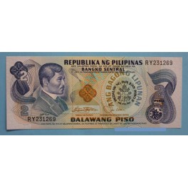 1981- FILIPINAS - 2 PISOS - BILLETE - BANK PILIPINAS