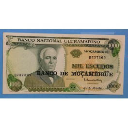 1972- MOZAMBIQUE- 1000 ESCUDOS - BILLETE -GAGO COUTINHO