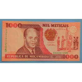 1991 MOZAMBIQUE- 1000 METICAIS - MAPUTO - BILLETE