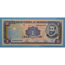 1990 NICARAGUA - 1 CORDOBA - BANCO CENTRAL- BILLETE - BANKNOTE