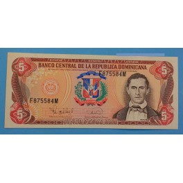 1995 REPUBLICA DOMINICANA - 5 PESOS - BILLETE -BANKNOTE
