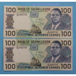 1990  -SIERRA LEONA - 100 LEONES - LEONE - BILLETE