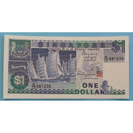 1977  SINGAPUR - 1 DOLLAR -2 BILLETE - BANKNOTE