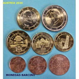 2020 - AUSTRIA - EUROS -  8 MONEDAS  - OSTERREICH
