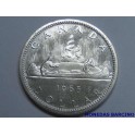 1965 - CANADA -  DOLLAR  - CANOA - ELIZABETH