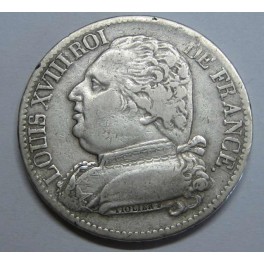 1814-5-francs-francia-france-Louis XVIII- 