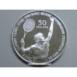1987 - BORIS BECKER - 50 DOLLARS - NIUE 