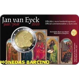 2020 - JAN VAN EYCK - 2 EUROS - BELGICA - HOLANDES COINCARD