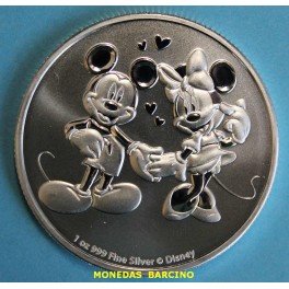 2020 - NIUE - ONZA - 2 DOLLARS -  MICKEY  MINNIE - DISNEY