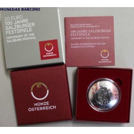 2020 - FESTIVAL SALZBURG - 20 EUROS - AUSTRIA 