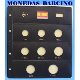 2007 - PARDO - HOJA  COLECCION EUROS 8 ESPACIOS