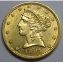 1904 - 5 DOLLARS - ESTADOS UNIDOS  -LIBERTY HEAD