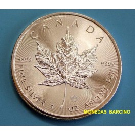 2015 - CANADA -1 ONZA - DOLLAR PLATA - HOJA ARCE