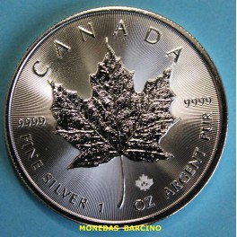 2020 - CANADA - 1 ONZA - 5 DOLLARS PLATA - HOJA ARCE - MAPLE