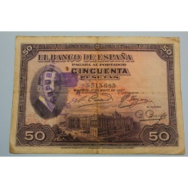1927- ALFONSO XIII - 50 PESETAS - MADRID