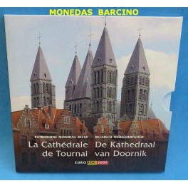 2009 - BELGICA - EUROS - BLISTER- CATEDRAL TOURNAI - COLECCION -