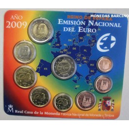 2009 - ESPAÑA - EUROS - EMU - 9 MONEDAS