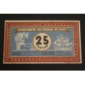 1937 -PREMIA DE MAR-25 CENTIMOS - BARCELONA -BILLETE PAPEL MONEDA