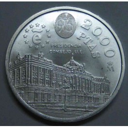 1995 -ESPAÑA -  2000 PESETAS - PLATA - PALACIO REAL - Ñ