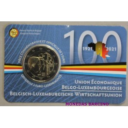 2021 -UNION- 2 EUROS - BELGICA -FRANCES