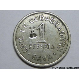 GAVA - 1 PESETA - UNIO- COOPERATIVA