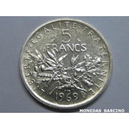 1969 - FRANCIA  - 5 FRANCS - PLATA