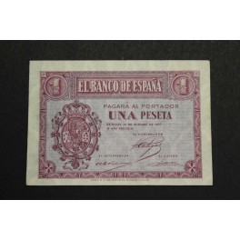 1937 - 12 OCTUBRE  - 1 PESETA - BURGOS - ESTADO ESPAÑOL