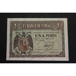 1938 - 30 ABRIL - 1 PESETA - BURGOS - ESTADO ESPAÑOL