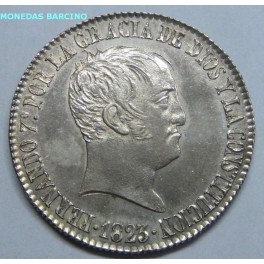 1823 -BARCELONA- 20 REALES VELLON - FERNANDO VII 