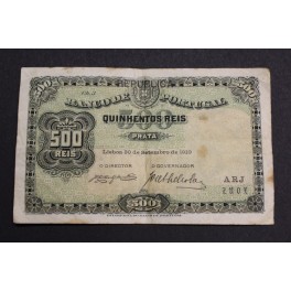 1910 - PORTUGAL - 500 REIS - PRATA - LISBOA