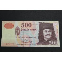 1998 - HUNGRIA - 500 FORINT - BILLETE