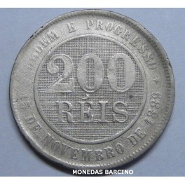 1893 - BRASIL - 200 REIS - ORDEM 1889