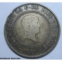 1821 - MADRID - 10 REALES - FERNANDO VII 