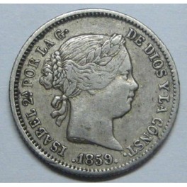 1859 - MADRID - 1 REAL - ISABEL II -PLATA