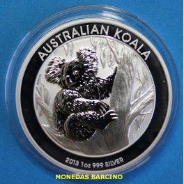 2013 -AUSTRALIA - 1 ONZA - DOLLAR - KOALA -PLATA 
