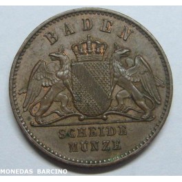 1864 - BADEN - 1 KREUZER - ALEMANIA 