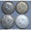 1896-1897-1898-1899- ALFONSO XIII - 5 PESETAS - ESPAÑA - 4 MONEDAS 