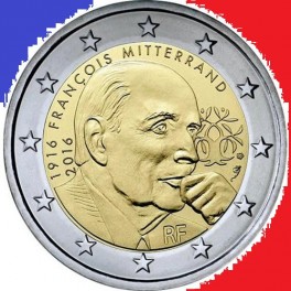 2016 -  MITTERRAND - 2 EUROS - FRANCIA 