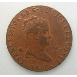 1850 - JUBIA - 4 MARAVEDIS - ISABEL II