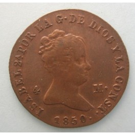 1850 - JUBIA - 4 MARAVEDIS -ISABEL II