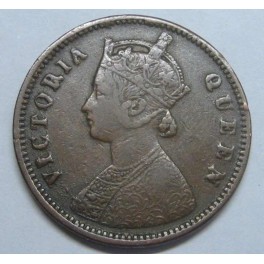 1876 -VICTORIA-1 QUARTER ANNA - INDIA